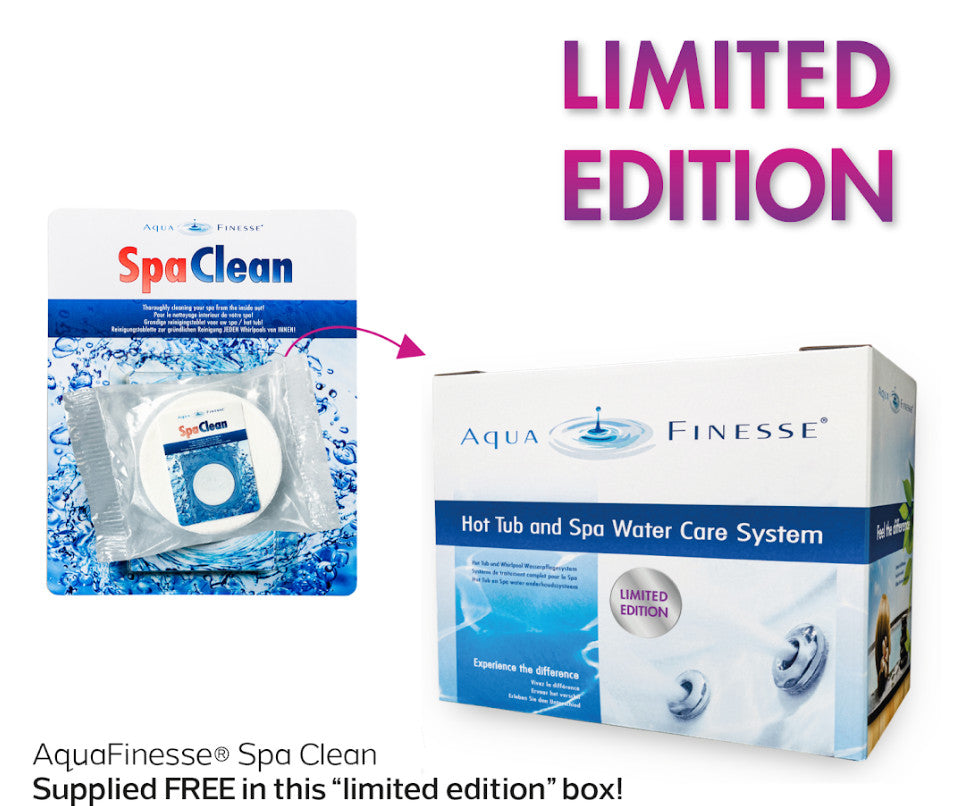 AquaFinesse Hot Tub Water Care box (Limited Edition met gratis SpaClean Puck)